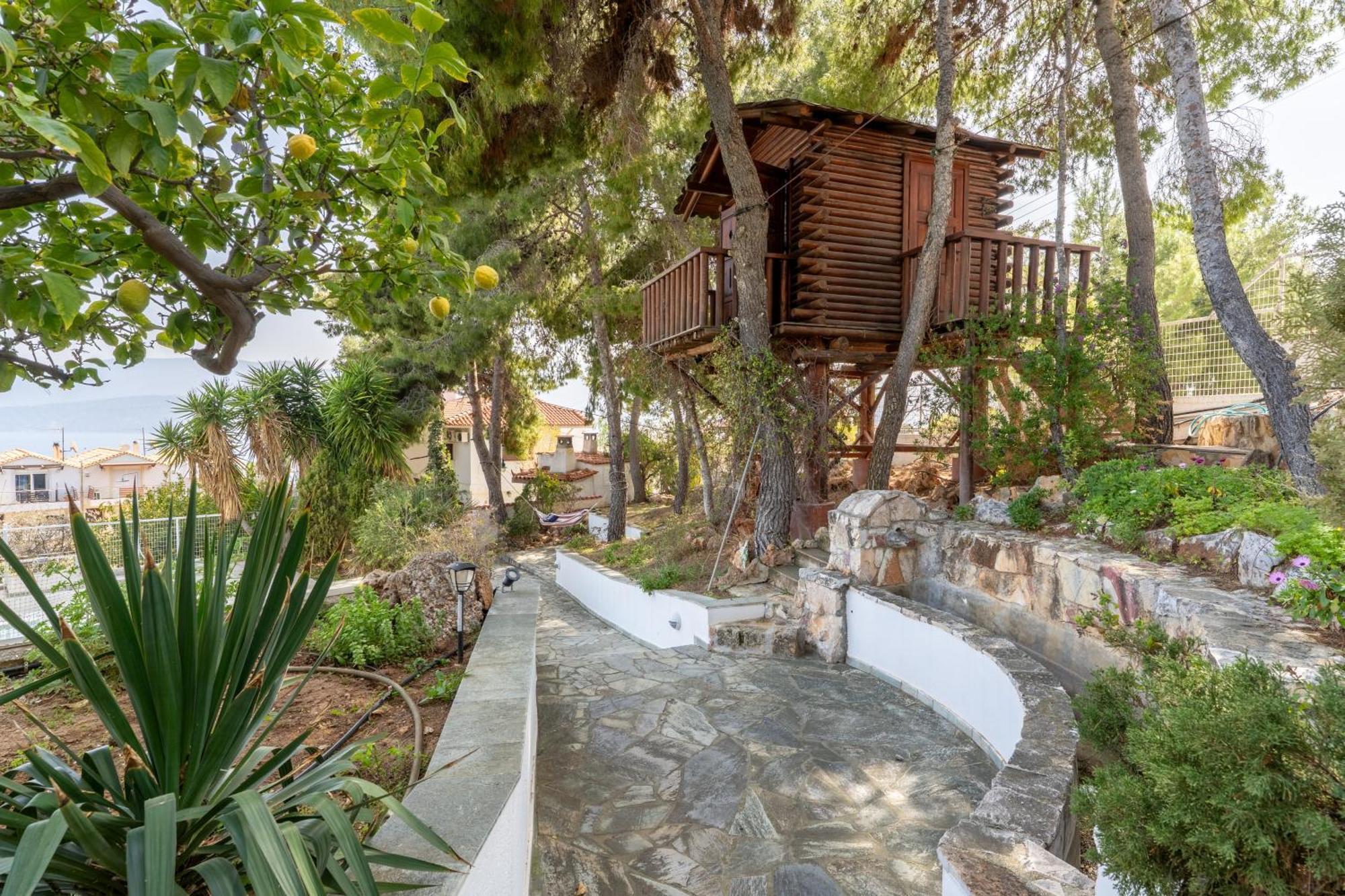 The House Of Gratitude - Poolside Retreat Villa Loutrá Oraías Elénis Eksteriør bilde